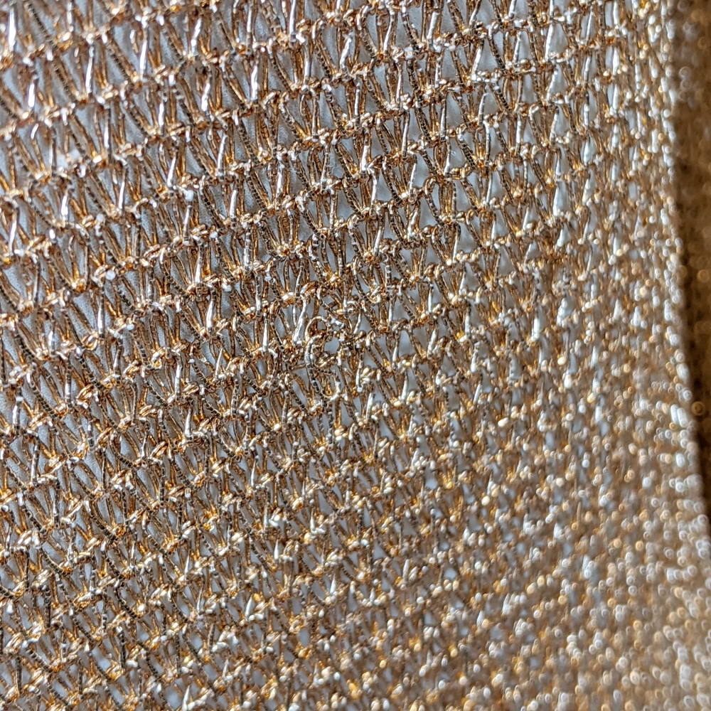 CHICO'S Copper Mesh over Polyester Shell Sz 2... - Picture 13 of 16